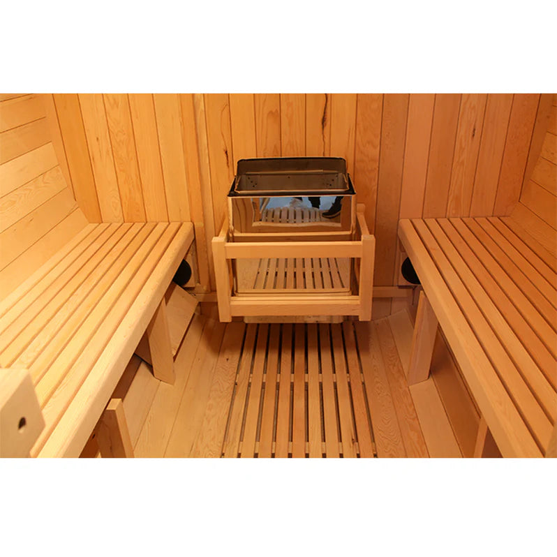 Barrel 3 & 4™ Canadian Hemlock/Red Cedar Outdoor Barrel Sauna (Available in 4-Person & 8-Person)