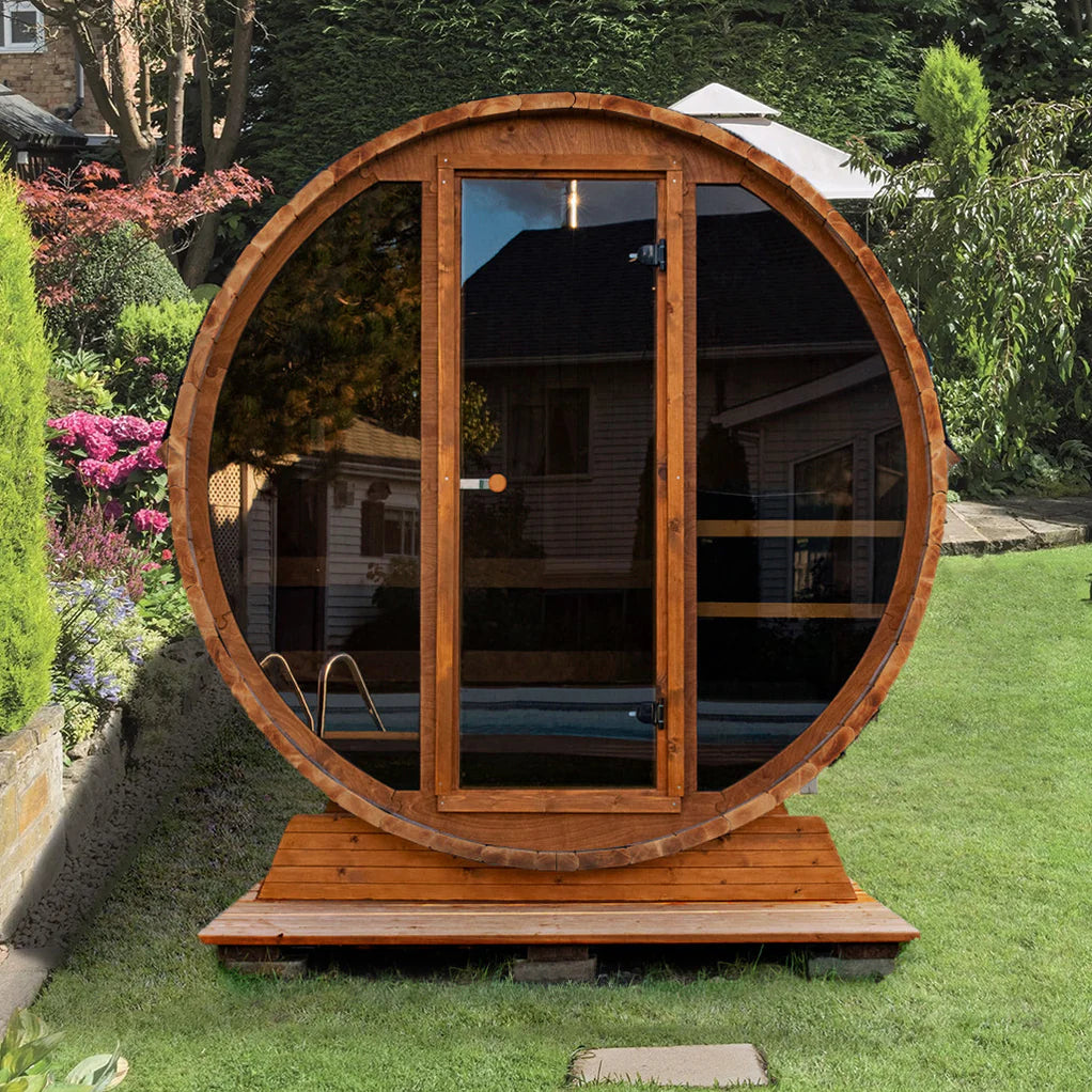 Barrel 8™ Traditional 3-4 Person Outdoor Barrel Sauna