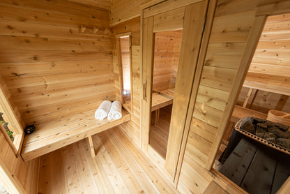 CT Georgian Cabin Sauna with Change Room (Wood Burning or Electric) - 6 Person