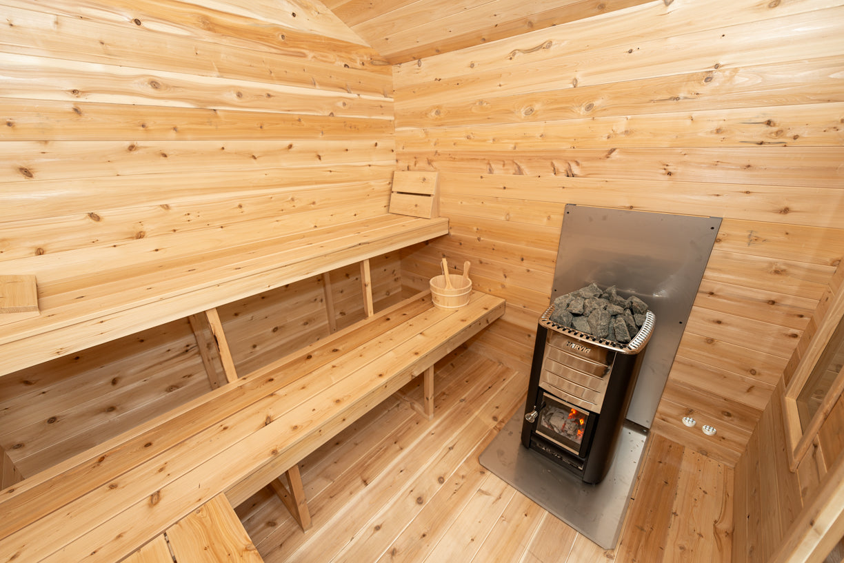 CT Georgian Cabin Sauna with Change Room (Wood Burning or Electric) - 6 Person