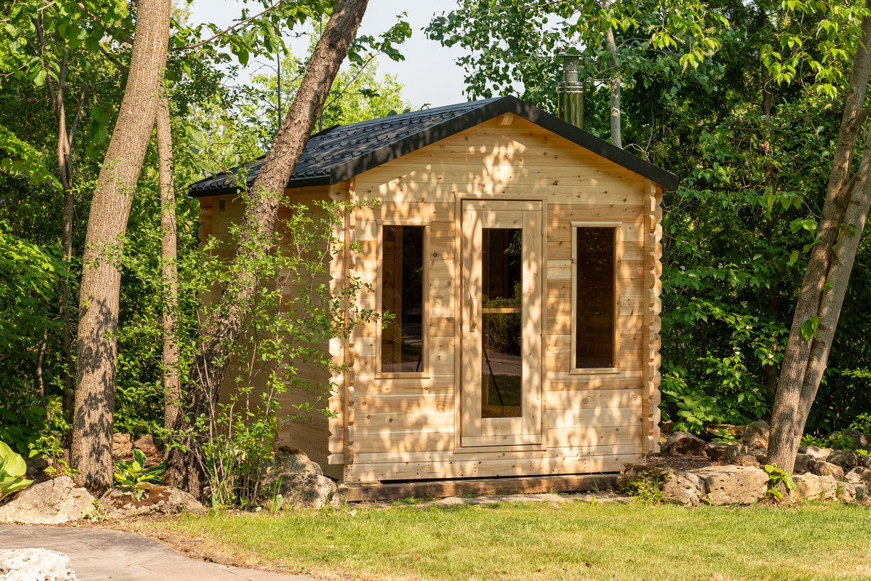 CT Georgian Cabin Sauna with Change Room (Wood Burning or Electric) - 6 Person