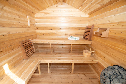 CT Georgian Cabin Sauna with Porch (Wood Burning or Electric) - 6 Person