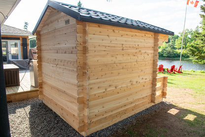 CT Georgian Cabin Sauna with Porch (Wood Burning or Electric) - 6 Person