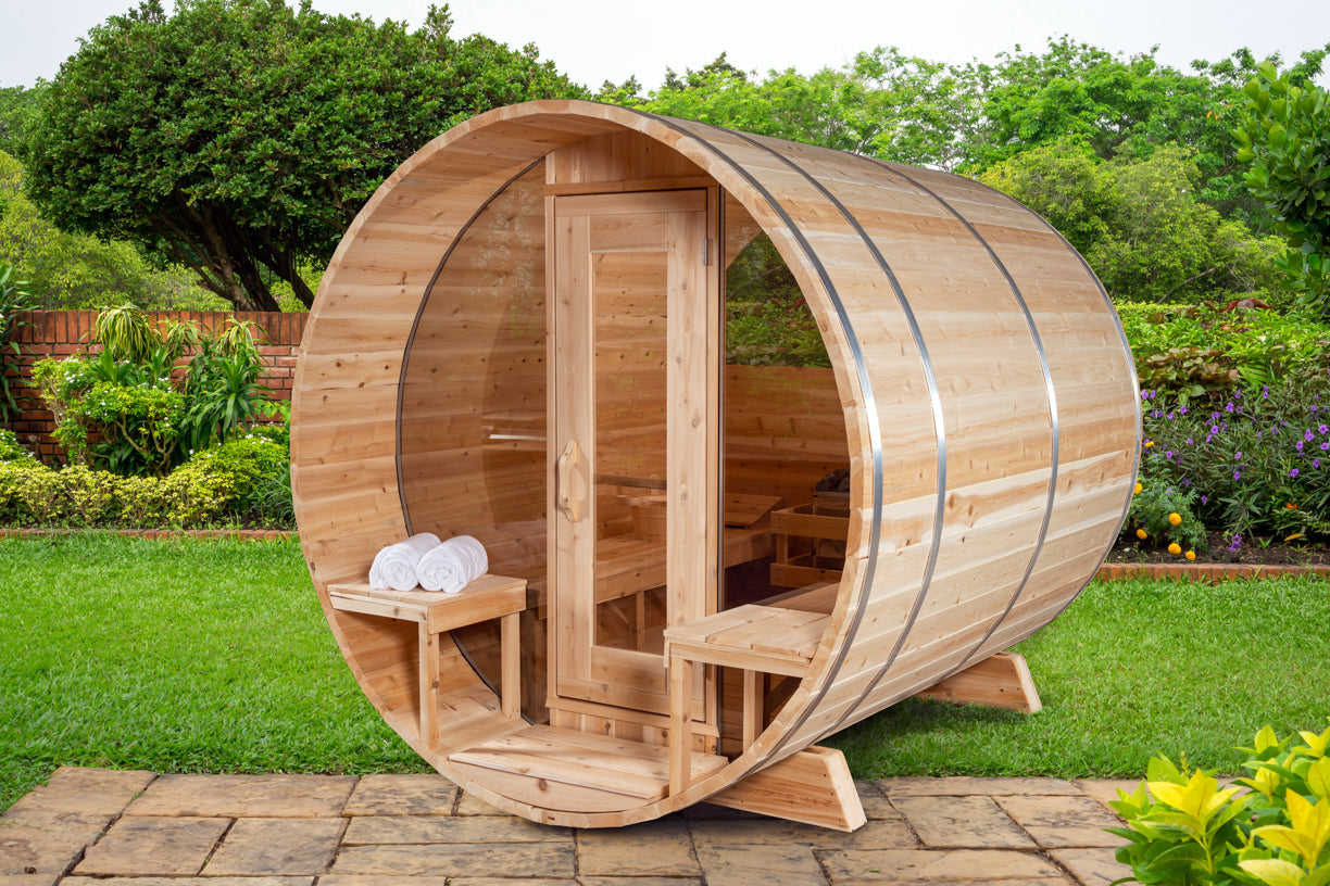 CT Serenity MP Barrel Sauna (Wood Burning or Electric) - 4 Person