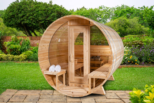 CT Serenity MP Barrel Sauna (Wood Burning or Electric) - 4 Person